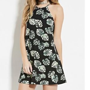 Tropical leaf dress